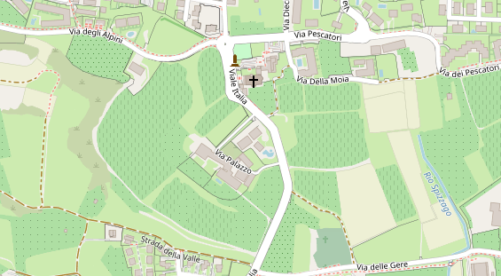 Golfhotel auf Satellitenbild