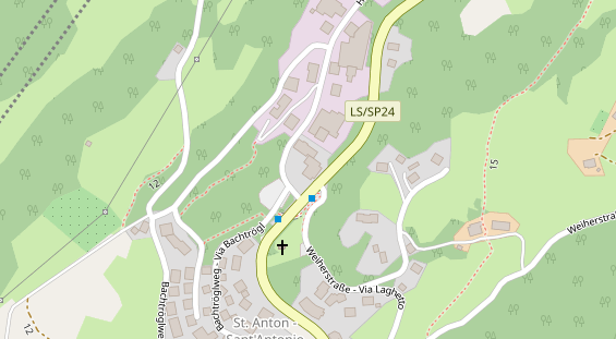 Golfhotel auf Satellitenbild