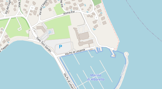 Golfhotel auf Satellitenbild