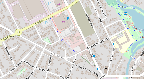 Golfhotel auf Satellitenbild