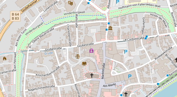 Golfhotel auf Satellitenbild