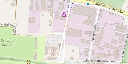 Golfhotel auf Satellitenbild