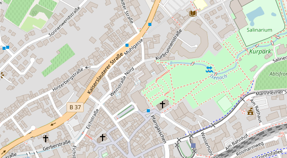 Golfhotel auf Satellitenbild