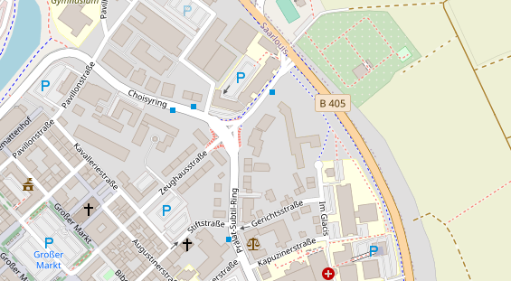 Golfhotel auf Satellitenbild