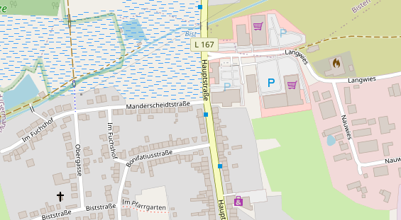 Golfhotel auf Satellitenbild