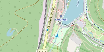 Golfhotel auf Satellitenbild