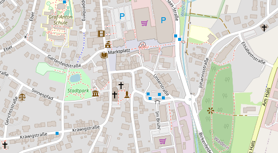 Golfhotel auf Satellitenbild