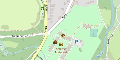 Golfhotel auf Satellitenbild