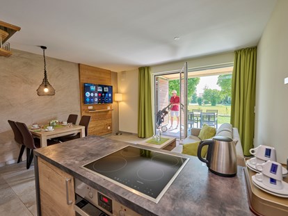 Golfurlaub - Preisniveau: günstig - Ostbayern - 5* Ferienhaus - Apartment, Typ 1 mittlere Lage - Bachhof Resort Straubing - Hotel und Apartments