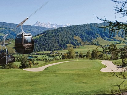 Golfurlaub - Preisniveau: moderat - Höch (Flachau) - Weltweit einzigartige Golfgondel Birdie-Jet am Golfplatz Radstadt - Gut Weissenhof ****S