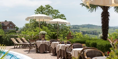 Golfurlaub - Golfschule - Castelletto d'Orba - Alessandria - Terrasse Sunstar Hotel Piemont - Sunstar Hotel Piemont
