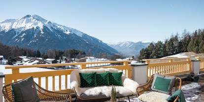 Golfurlaub - Zimmer mit Fernsicht - Krün - Die Terrasse im Winter - Vitalhotel Kaiserhof