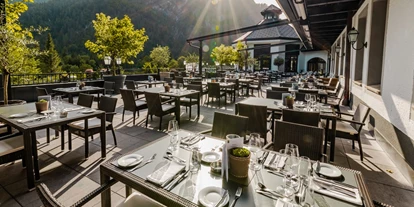 Golfurlaub - Abendmenü: 3 bis 5 Gänge - Kirchberg in Tirol - Hotelterrasse - Hotel Gut Brandlhof
