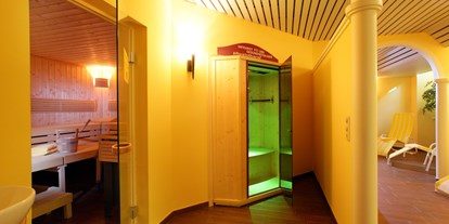Golfurlaub - Platzreifekurs - Königsleiten - Saunabereich mit finnischer Sauna, Vitarium, Infrarotkabine, Dampfbad. - Hotel Alpenhof Brixen