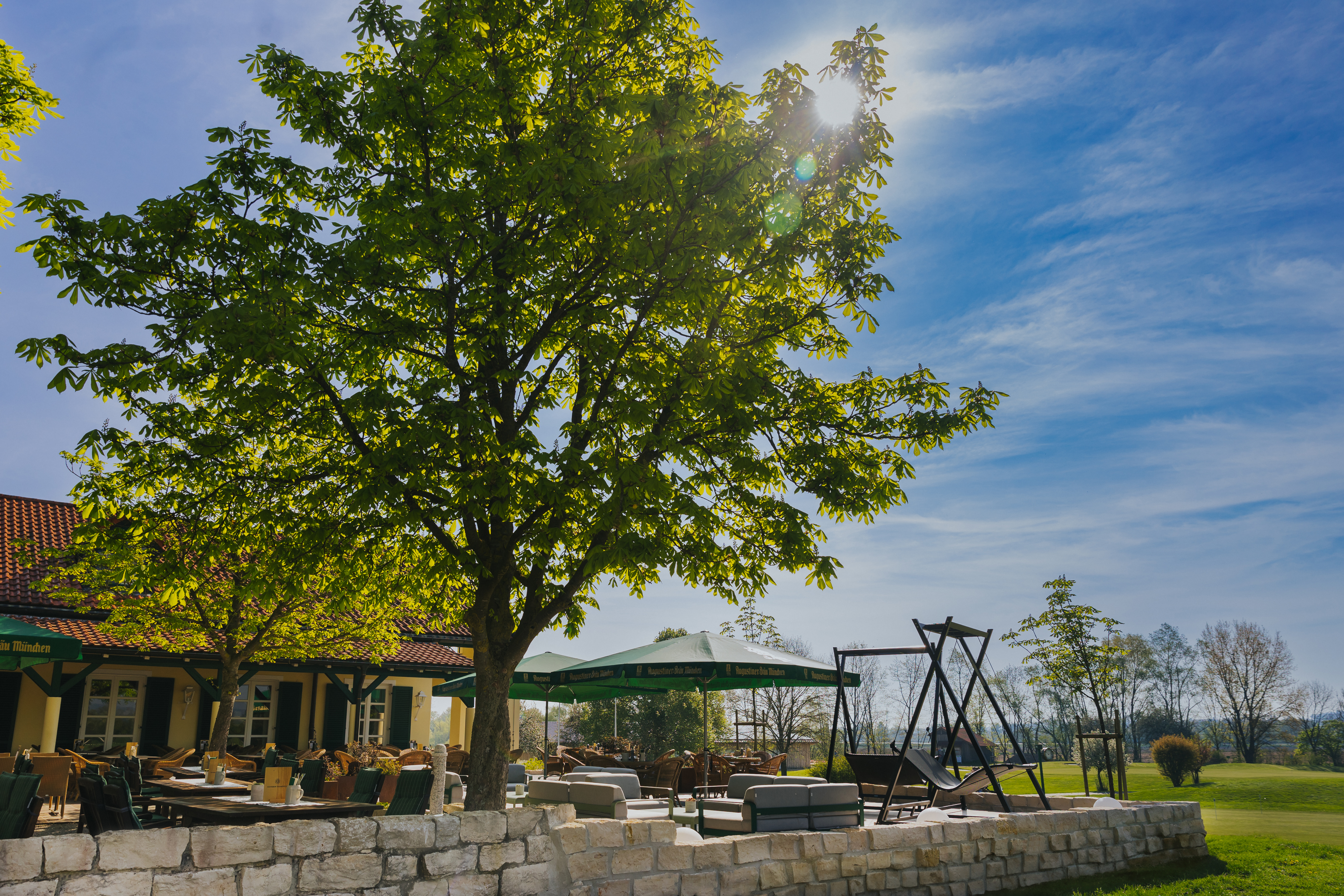 Golfhotel: Sonnenterrasse des Gutshof Sagmuehle - Gutshof Sagmühle