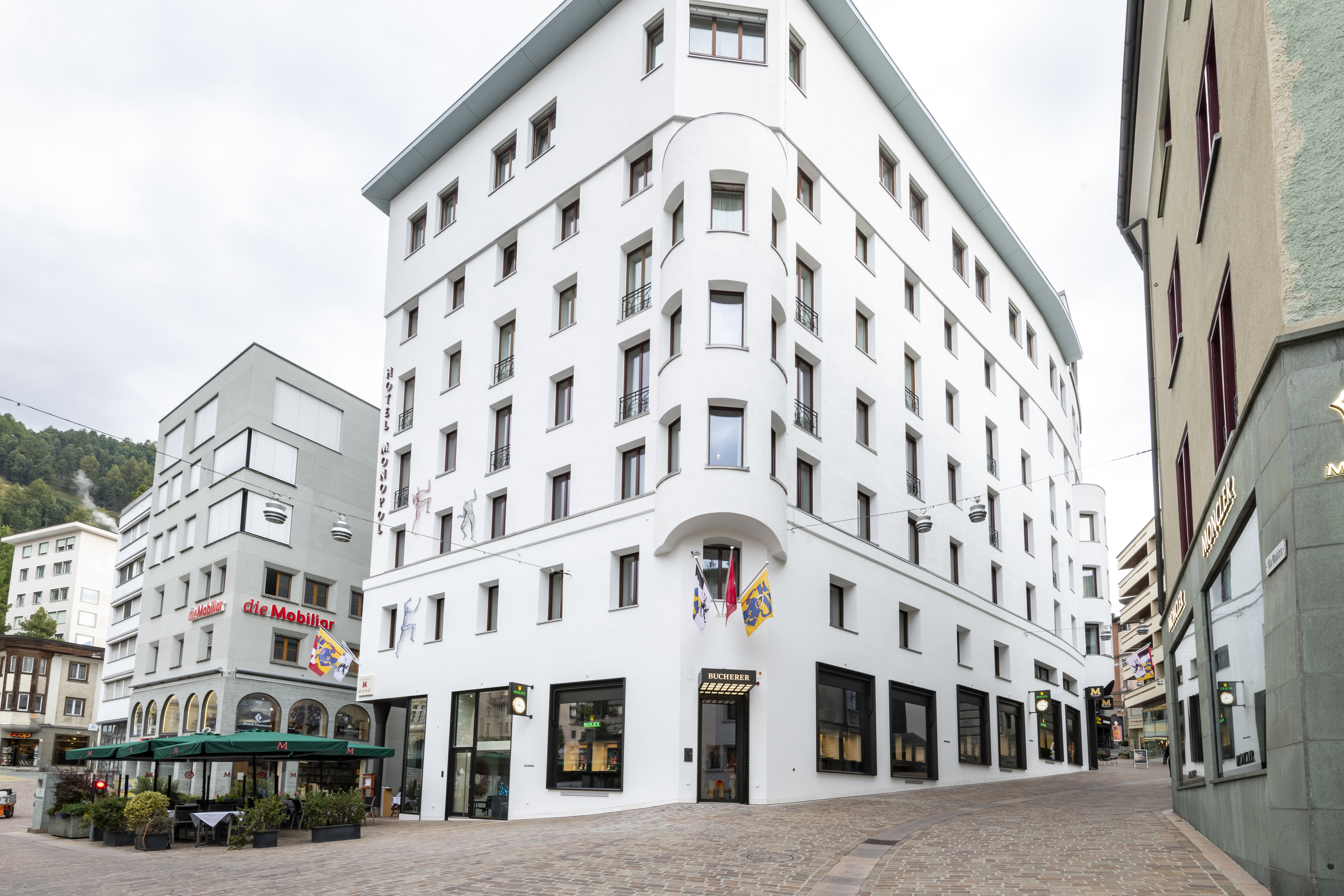 Golfurlaub - PLZ 7524 (Schweiz) - Aussenansicht Art Boutique Hotel Monopol - Art Boutique Hotel Monopol