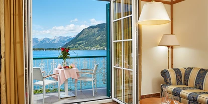 Golfurlaub - Fahrstuhl - Ausblick Zimmerbalkon - Grand Hotel Zell Am See