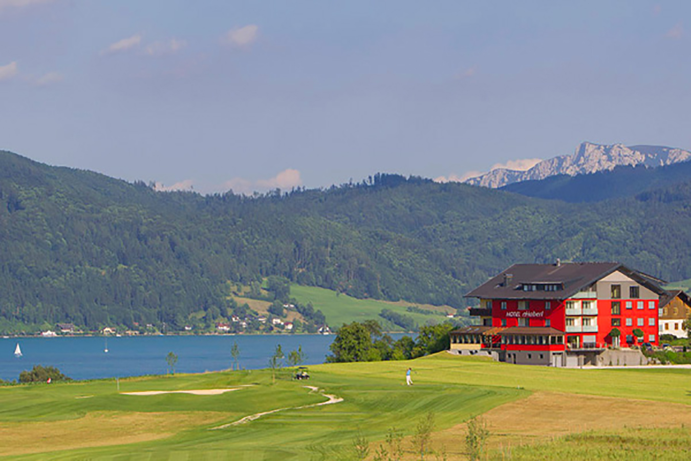 Golfurlaub - Zimmer mit Fernsicht - Österreich - Hotel Haberl mit Blick auf den Attersee - Hotel Haberl - Attersee