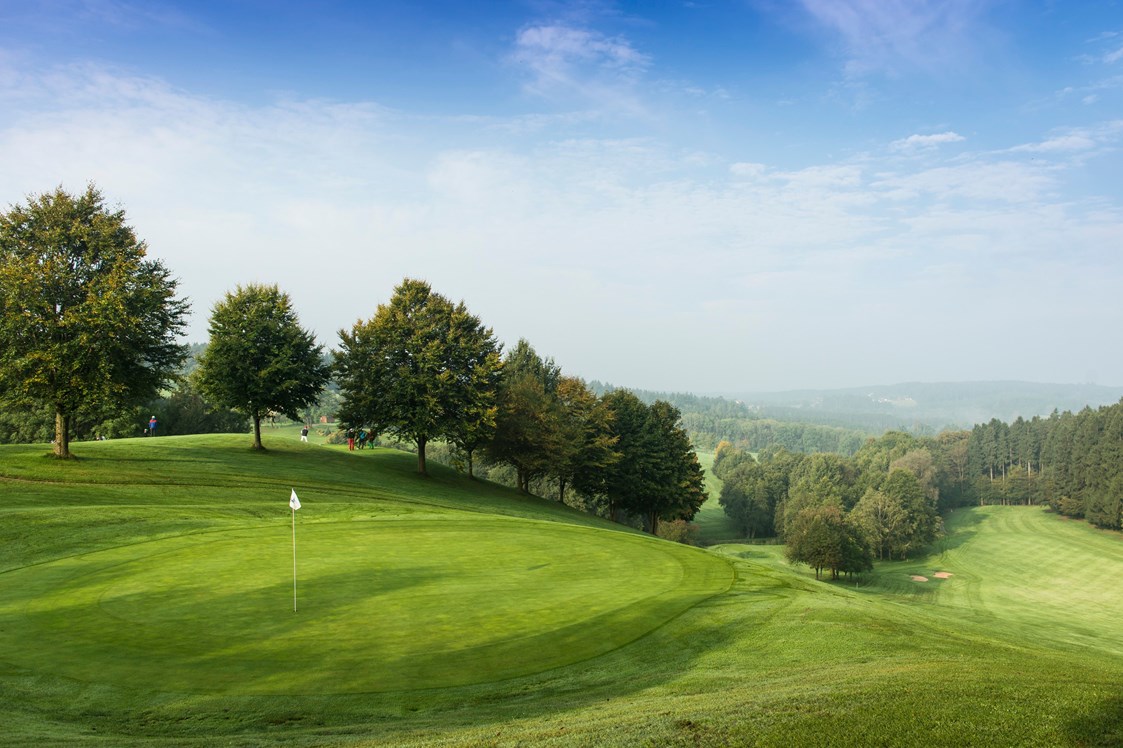 Golfhotel: Golf Course Lederbach
ca.10 Minuten entfernt, sehr hügelig, teilweise starke Anstiege hat aber breite Fairways und einen tollen Blick auf der einen Seite in den bayerischen Wald und auf der anderen Seite zu den Alpen.
Cart ist zu empfehlen. - Gutshof Penning