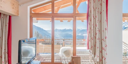 Golfurlaub - Bad und WC getrennt - Wohnkomfort in unserer Lichtblick Suite mit beeindruckendem Panoramablick - Inntalerhof - DAS Panoramahotel