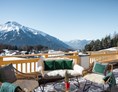 Golfhotel: Die Terrasse im Winter - Vitalhotel Kaiserhof