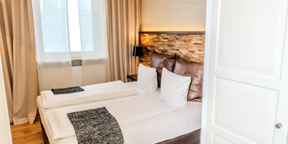 Golfurlaub - Sauna - Die Traumsuite, Schlafbereich - Aparthotel Parsberg, GreenDesign, 15 serviced Apartments und Suiten