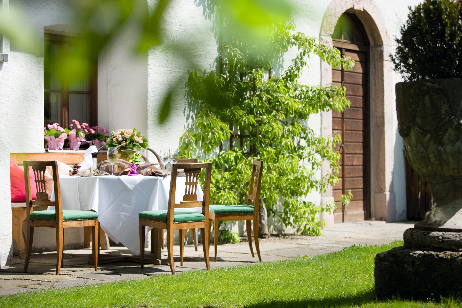 Golfurlaub - PLZ 83471 (Deutschland) - Gastgarten - Romantik Spa Hotel Elixhauser Wirt