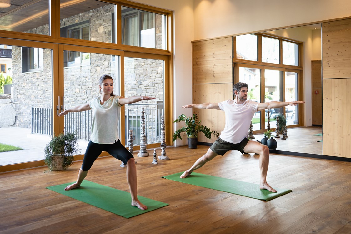 Golfhotel: Ganzjährige Yogaangebote im eigens dafür ausgelegten Energieraum - Hotel Wöscherhof