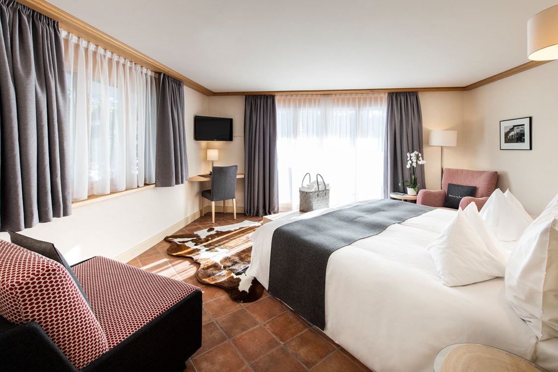 Golfhotel: Zimmer und Suiten im Alpen Chic-Stil - GOLFHOTEL Les Hauts de Gstaad & SPA