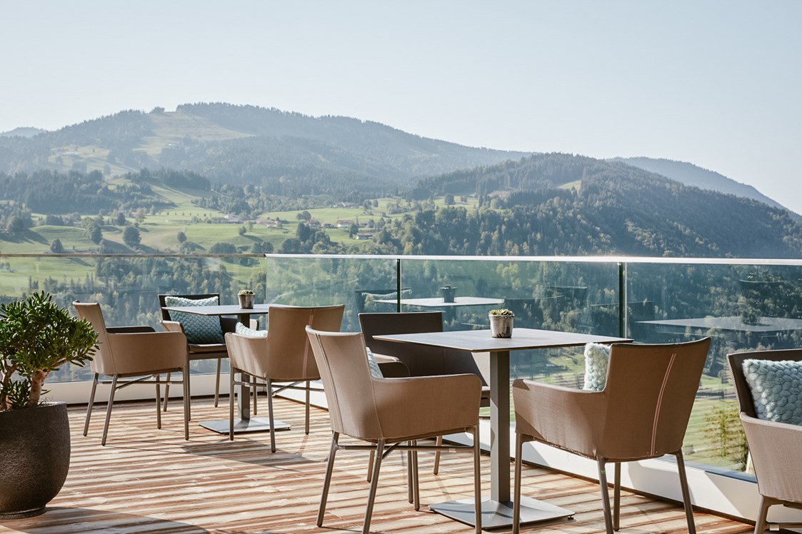 Golfhotel: Terrasse Weitblick - Bergkristall - Mein Resort im Allgäu
