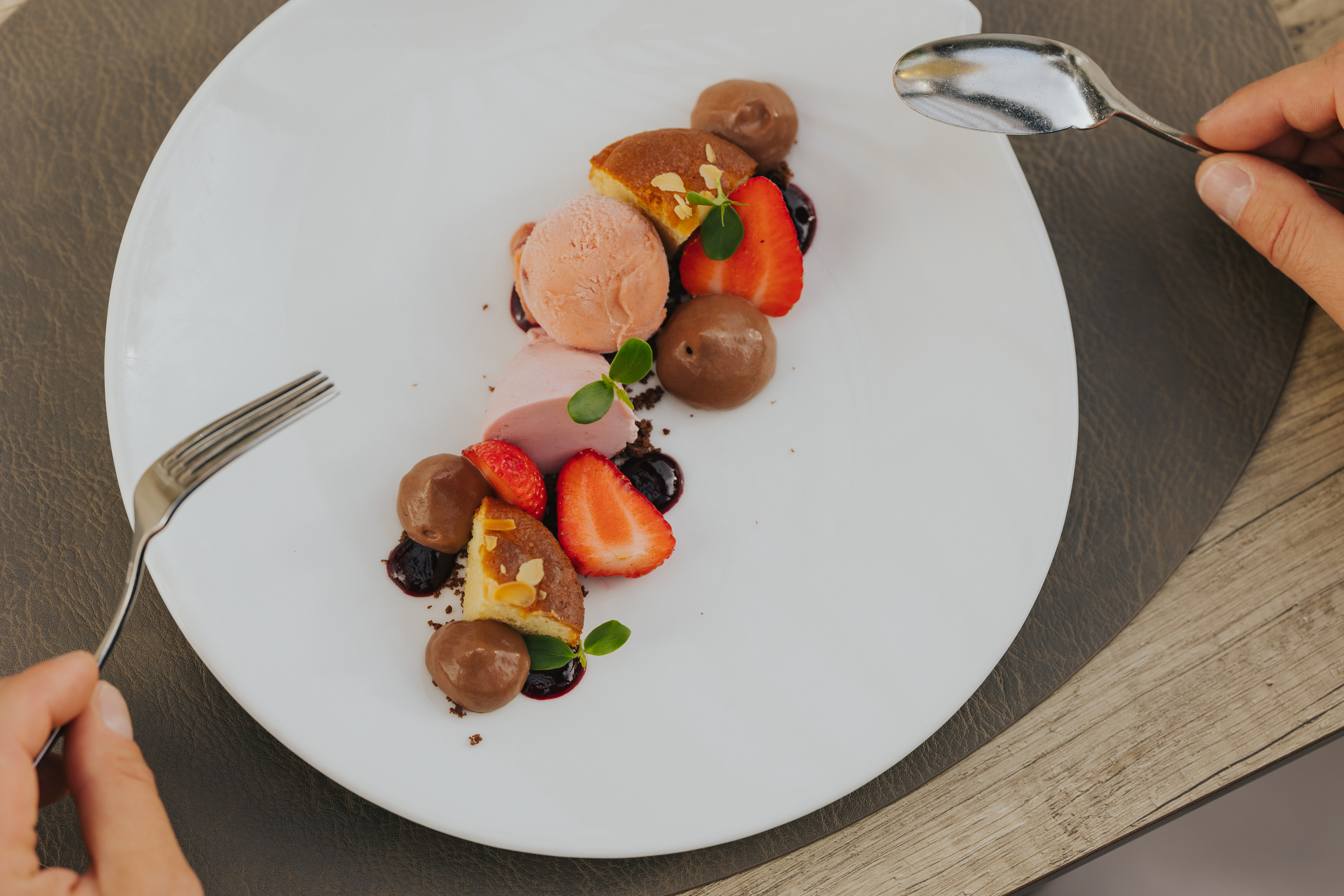 Golfhotel: Nachspeise im Hotel Drei Quellen Therme - Hotel Drei Quellen Therme